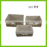 Natural Seagrass on Wire Frame Storage Basket thumbnail-3