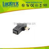 Right Angled Mini USB Extension Adapter, Angled Mini USB M/F
