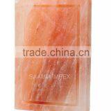Beautiful Himalayan Salt Pink Cooking Plate Rectangle Grooved thumbnail-1