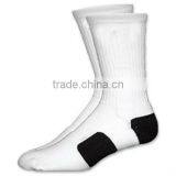 Elite Men's Basketball Crew Socks White and Black thumbnail-1