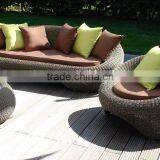Wicker Round Rattan Garden Sofa Set Furniture- Patio Garden Aluminium PE Wicker Sofa Furniture thumbnail-2