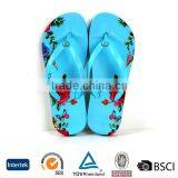 2016 Sexy Bulk Wholesale Custom Printed Ladies Blue Beach Flip Flops Eva Sandals for Girls thumbnail-1