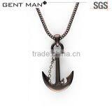 High Polished Anchor Pendant Stainless Steel Engrave Pendant thumbnail-4