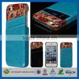 C&T Handmade Premium Genuine Leather Wallet Back Cover with 2 Card Slot Holder for iPhone 5