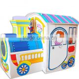 China Factory Munfacture Wholesale Corrugated Paper Foldable Kids Playhouse Car shape For Sales