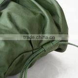 Green Genuine Leather Handle Bag Travel Kit Bag Customised Women Tote Bag thumbnail-4