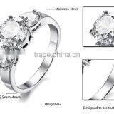 China Wholesale Diamond Design Silver Wedding Ring Set thumbnail-6