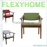 Walnut Finish Wooden Warmness and Original Hotel Armchair thumbnail-1