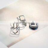 New Stainless Steel Jewelry Triangle Set Rings thumbnail-2