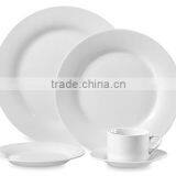 7 Inch Round White Color Graceful Design Porcelain Plates Dishes For Hotel And Restaurant thumbnail-3