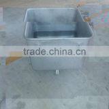 Trolley Equipped Stainless Meat Hopper