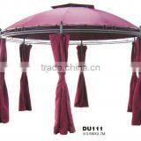3.5m*2.7m Red Double roof Round Gazebo with anti-rust top