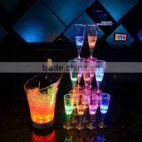 Multi-color Optional Promotional Liquid Active LED Light Champagne Glass With FDA Food Grade thumbnail-3