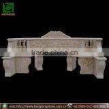 Natural Marble Stone Bench With Back thumbnail-1