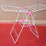 Heavy Duty Folding Dryer Hanger With Wing Style Indoor Drying Rack in White thumbnail-1