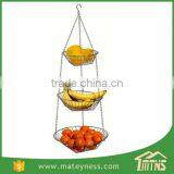 Fruit Vegetable Kitchen Storage 3-Tier Wire Hanging Basket thumbnail-1