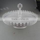 Pure White Wedding Metal Lighted Acrylic Cake Stand thumbnail-1