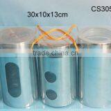 S/s Stainless Steel Sleeves Glass Jar for Spices in Pvc Box thumbnail-1