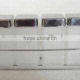 4 Pcs Square Frosted Glass Spice Jar Set With Metal Stand thumbnail-1