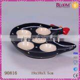 Black Chicken Ceramic Easter Egg Trays thumbnail-3