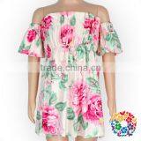 2017 Newest Fashion Big Flower Off Shoulder Dress Boutique Summer Casual Dresses For Ladies thumbnail-2