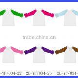 Wholesale Children's Fall Boutique Clothing Hot Pink Long Ruffle Sleeve Shirts Baby Kids Icing Raglan thumbnail-5