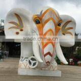 Tall 5m Fiberglass Elephant Landscape Sculpture thumbnail-5