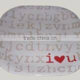 HOT Heart Melamine Dish Dinner thumbnail-1