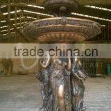 Outdoor Decoration Copper Garden Water Fountains Bronze Lady Fountain thumbnail-6