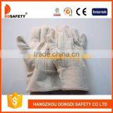 DDSAFETY 2017 White Chore Canvas Gloves Safety Glove 3 Ply Quilted White Fleece On Palm