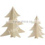 Christmas Tree Wooden 3D Decoration Plain Wood Trees Decorate Craft Set thumbnail-2