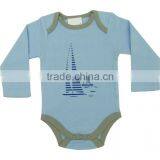 Baby Clothes Cute Placement Print Baby Bodysuit 100% Organic Cotton Newborn Baby Boys Body Suit thumbnail-1