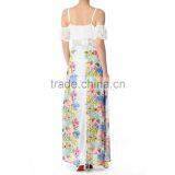 Floral Print Lace Trim Maxi Dress Elegant Woman Dress Party Dresses thumbnail-4