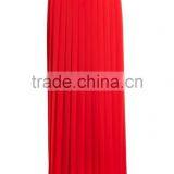New Arrival High Quality Ladies Red Long Chiffon Maxi Skirt OEM Service thumbnail-3