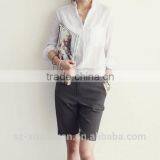 SZXX Wholesale Womens Lady Hemp Breathable Casual Blouse Shirts thumbnail-2