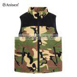 wholesale polar fleece camo pattern men custom vest