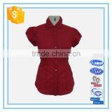 Elegant Ladies Cotton Puff Sleeve Blouse With Belt thumbnail-1