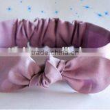 Korean Kids Girl Elastic Pure Color Headband Simple Bow Hairband thumbnail-2