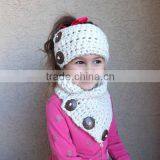Crochet Wool Scarf Sets for Kids Neck Warmer and Ear Warmer Sets thumbnail-2
