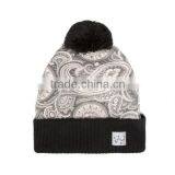 Wholesale Colorful Fancy Heat Sublimation Custom Printed Fabric Knit Beanie thumbnail-6