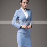 Juqian Suits Simple Pattern Blue Women Office Uniform Design Women's Elegant Dress Suit thumbnail-5