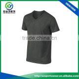 Popular Custom Mens Black Color Short Sleeve V-neck T-shirt,sports Wear Cotton Fabric Gym Shirt thumbnail-1