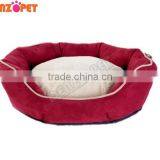 2014 Oval Suede Pet Bed Dog Bed thumbnail-1