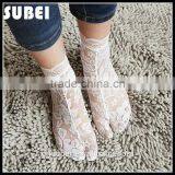 Summer Cute White Lace Socks, 2 Toe Clogs Socks thumbnail-3