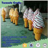Tornado High Quality Giant Large Fake Ice Cream Cone Sculpture Model, Fiberglass Big Scale Decoration Display thumbnail-5
