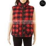 Wholesale Plaid Buffalo Vest Top Women Quilted Vest thumbnail-4