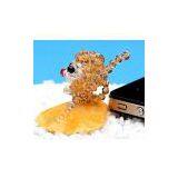 Diy 4mm Bicone Crystal 3d Beaded Monkey Iphone5 Charm thumbnail-2