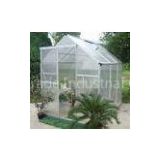 Silver / Green Durable Poly Compact Walk in Greenhouse With Powder Coated Metal Frame