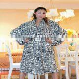Luxury Flannel Winter Bathrobe for Womens thumbnail-5
