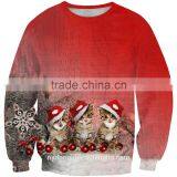 3 Cat Christmas Unisex 3D Printed Peach Sweatshirts/blue na Plus Size 3d Fashioable Christmas Printed Hoodies Without Hood